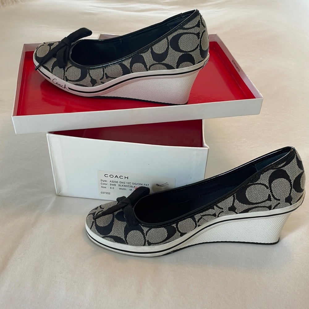 COACH Wedge Heels Black